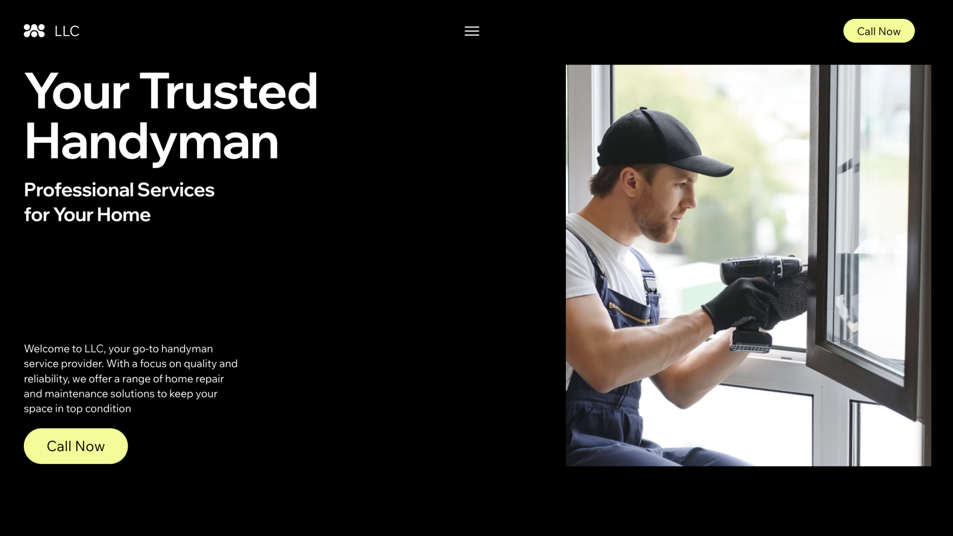 Professional handyman at work with tools